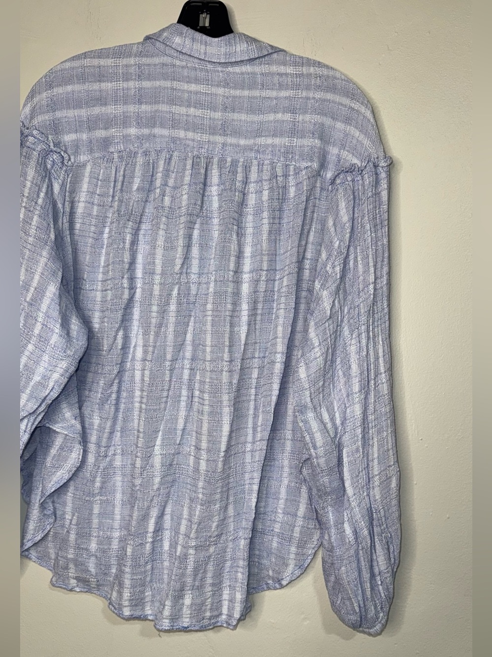 Free People Light Blue & White Striped Button-Down Shirt - Picture 9 of 10